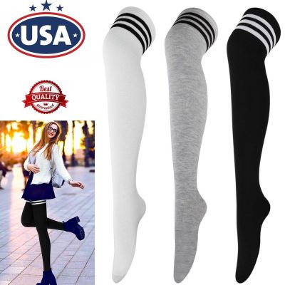 Extra Long Thigh High Over the Knee Socks Cotton Stockings Ladies Women Gift USA